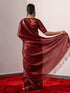 Dark Coffee with Bronze Bhagalpur Silk Saree with Blouse Fabric